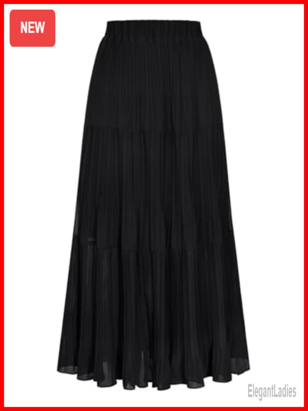 Womens Chiffon Maxi Skirt High Waist Pleated A-Line Flowy Long with Underskirt